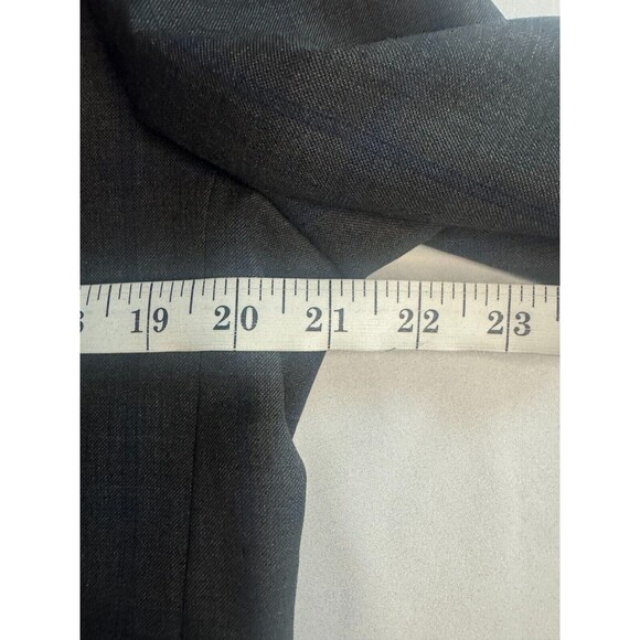 Max Davoli Baroni Super 150s Suit Set Mens Size 39S 33S Gray Blue Windowpane - Picture 10 of 16